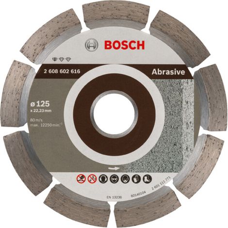 Disque à tronçonner diamanté Standard for Abrasive Bosch 125x22,23x1,6x10 mm 2608602616 (1/5)