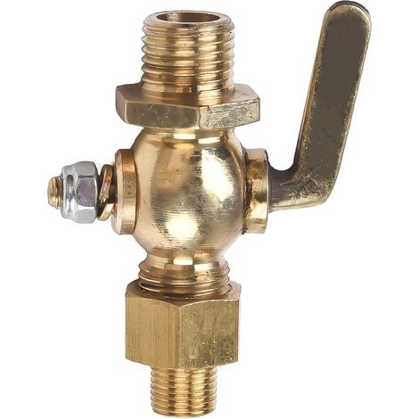 Robinet d'essence en laiton 1/4", robinet de commutation de réservoir de carburant, robinet d'essence pour motos anciennes (1/5)