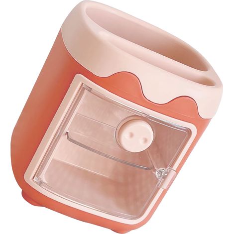 Pot à crayons/pot à stylos en plastique grande capacité, organisateur de bureau décoratif pour la maison et la salle de classe (1/5)