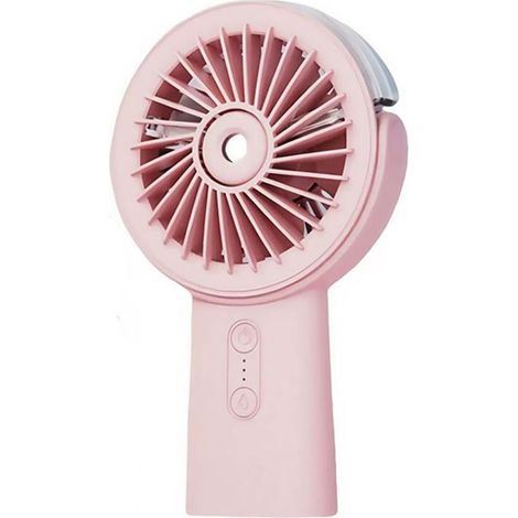 2 in 1 Mini Portable Fan Rechargeable 4000mAh Quiet with 3 Speeds Mist Maker, 90° Foldable Design Spray Fan for Office, Outdoor, Travel Flash Sale, Pink (1/5)