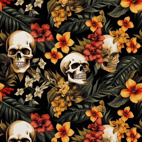 Tela decorativa para exteriores Oxford - Motivo de calavera I DX4459 (1/5)
