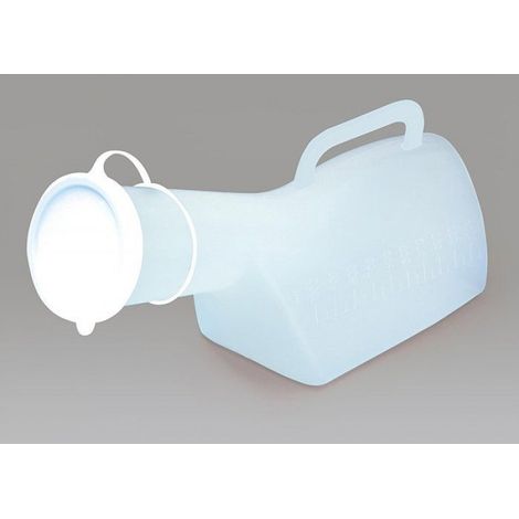 Bassin de lit - urinal - chaise percee Patterson - 091325646 - 642 - Urinal Homme avec un Long Goulot/Couvercle 1 L
