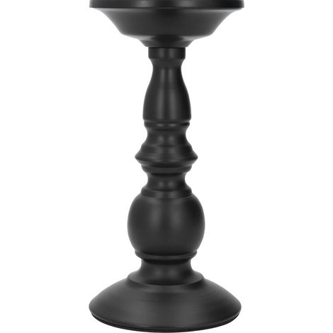 Bougeoir rétro en fer, style antique, décoratif en métal, pour centre de table, hauteur 22 cm. (1/5)