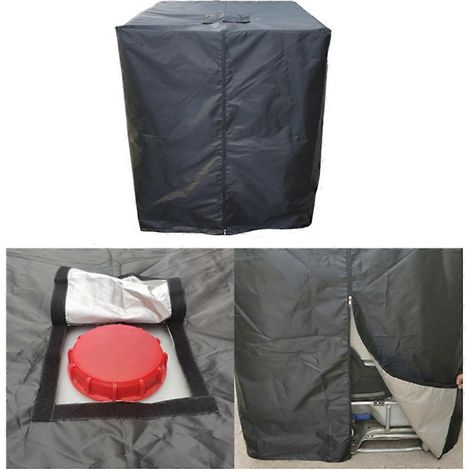 Protection anti-poussière, anti-UV et contre la pluie pour réservoir/conteneur de 1000 L, pare-soleil et protection solaire (1/4)
