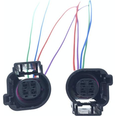 Compatible avec les phares antibrouillard, les feux de jour et les feux de brouillard Volkswagen Jetta VA3, Jetta VS5, VS7 et Jetta - Connecteur/faisceau de câblage JB2110-4P.