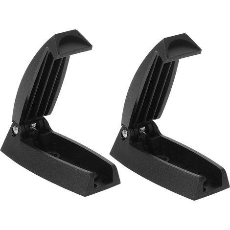 Loquets De Porte De Soute Camping-Car 2 Pièces, Supports Universels en Plastique Robuste Noir, Fixation Dissimulée, Accessoires Polyvalents pour Caravane Et Bateau (1/5)