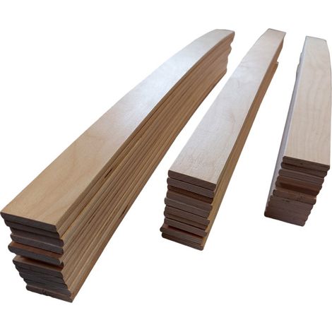 Ebac Literie – Lot de 30 lattes pour sommier 780x48x8 mm – Bois hêtre 7 plis – Renfort pour lit BZ, clic clac, canapé