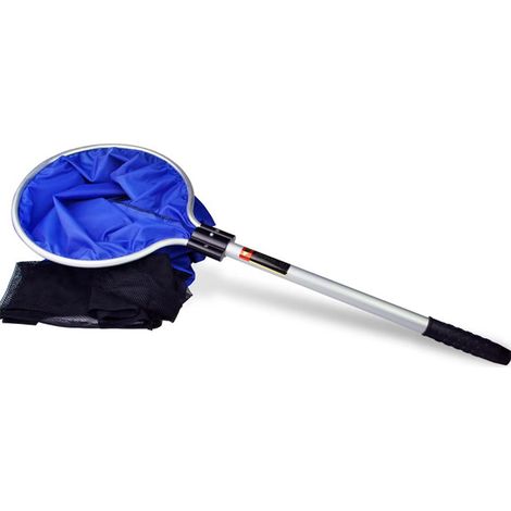 Épuisette semi-perméable en toile souple nylon antidérapante, manche en aluminium 30 cm pour transfert de poissons Koi Arowana (1/5)
