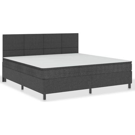 Maison Exclusive - Letto a Molle Grigio Scuro in Tessuto 200x200 cm (1/5)