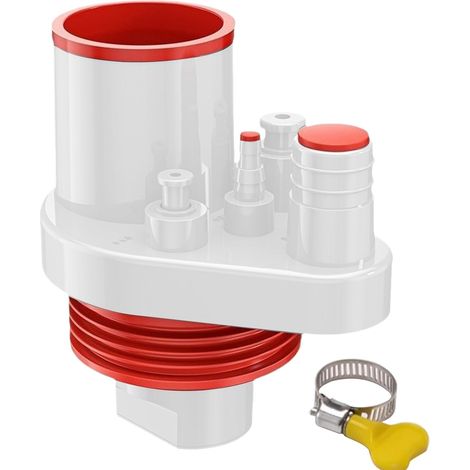 Kit de drainage d'évier, kit de plomberie sous évier avec adaptateur d'égout, système de drainage de salle de bain et de douche durable pour baignoires, camping-cars, extérieurs, sous-sols (1/5)