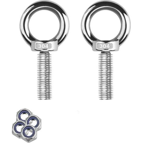 Anneau de levage en acier inoxydable, métrique M1035, 2 boulons à œil en acier inoxydable (1/5)