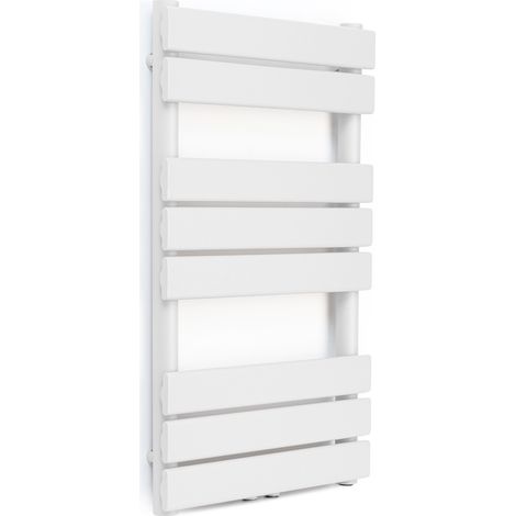 Blumfeldt Badheizkörper, Design Heizkörper Flach, Sparsamer Flachheizkörper Vertikal, Wand-Röhrenheizungen, 355 W Vertikal Heizkörper mit Thermostat, Wandheizkörper für Badezimmer & Wohnzimmer