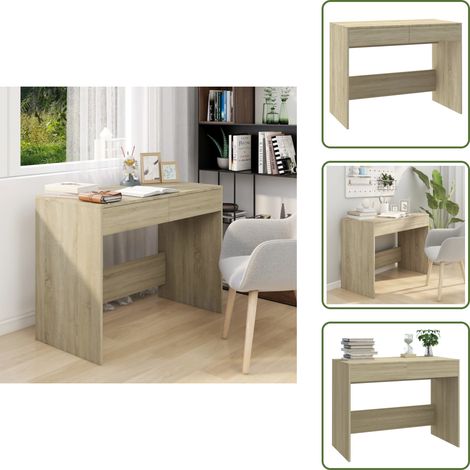 Schreibtisch Sonoma-Eiche 101x50x76,5 cm Holzwerkstoff - Schreibtisch - Bürostuhl - Homeoffice - Arbeitsplatz - Esszimmertisch (1/5)