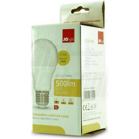 Lampadina led alpha elettronica lb122/1ww - attacco e27 bianco caldo 2700k (1/2)
