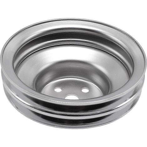 Poulie de pompe à eau moteur chromée à 2 gorges, pour bloc SBF Ford 260, 289, 302 et 351W V8 (1965-1969), poulie de vilebrequin SSZFV (1/5)