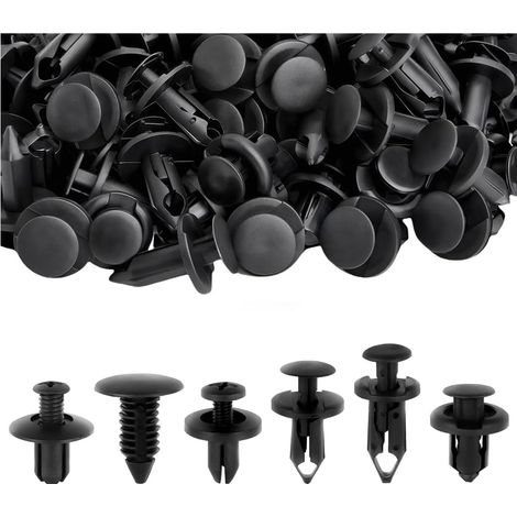 190 Pcs Kit De Clips de Fixation pour Voiture, Ensemble Complet de Clips de Fixation, Clips de Protection de Carrosserie pour Panneau Porte Et Pare-Chocs, Convient à La Plupart Des Véhicules