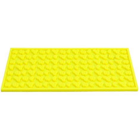Tapis de bar 45 x 30 x 0,8 cm, antidérapant, en PVC, jaune. (1/5)