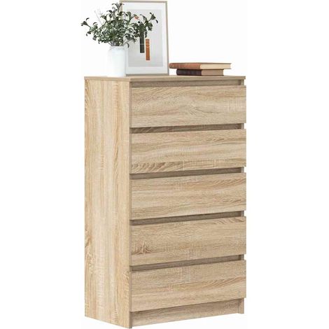 vidaXL Commode Chêne sonoma 60x36x103 cm Bois d'ingénierie (1/5)