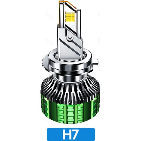 Ampoule LED K22-H7 pour voiture, 190 W, 9 600 lm, feux de croisement/feux de route, ultra-lumineuse, 6 000 K, phares de voiture, lot de 4 (1/4)