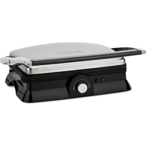 HKoeNIG electric grill - GR20 - Cooking surface 29.7x23cm - Adjustable temperature - 2000W - Stainless steel (1/5)