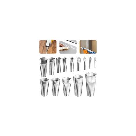 Paquet de 14 Pour Combler Les Vides Dans Les Cuisines Rubber Nozzle Kit - Rubber Caulking Tool - Outils de Calfeutrage - Salles de Bains,RéServoirs,Portes,FenêTres,Sols,éViers et Plus Encore