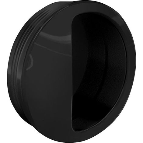 Muschelgriff rund, Kunststoff, 50 mm, schwarz (1/5)