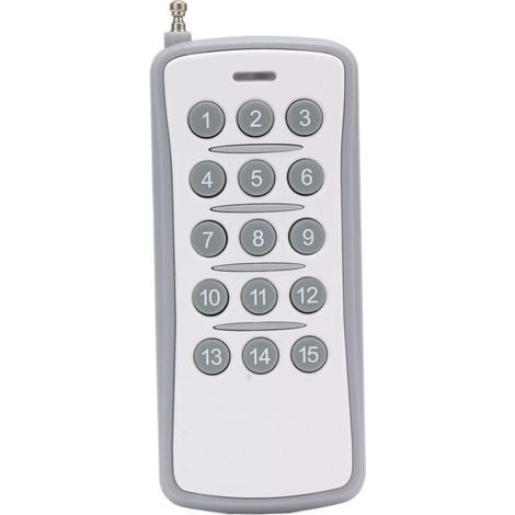 Commutateur de Télécommande 433 MHz Méthode de Codage à 15 Touches Batterie de la Télécommande et Remplacement de la Télécommande Universelle ABS