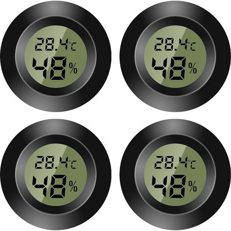 Thermomètre numérique mini hygromètre LCD Écran Pour intérieur et extérieur Humidimètre pour humidificateur, cave, chambre de bébé Fahrenheit ou Celsius (1/5)