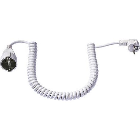 BACHMANN RALLONGE SPIRALÉE AVEC CONTACT DE PROTECTION EN PVC BLANC 4 M BM0010721
