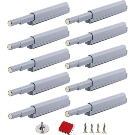 Appuyez pour ouvrir magnétique loquets Fermetures magnétiques push-open ouvre et ferme la porte avec une simple pression (10 pièces) (1/4)