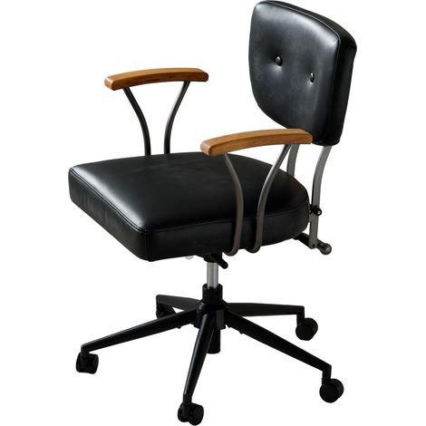 Sedia ufficio ergonomica in cuoio con rotelle, girevole a 360°, altezza regolabile, per home office e sala riunioni, stile executive - CHICFURN (1/5)