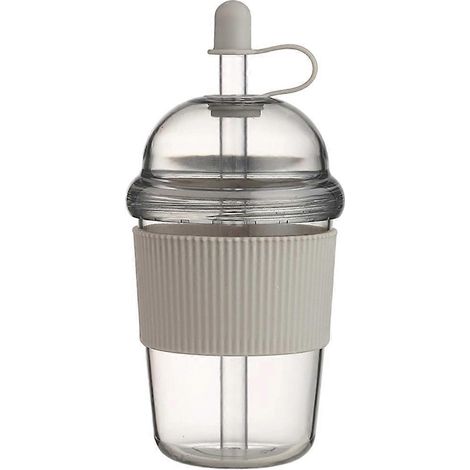 tasse à café transparente de 430 ml avec couvercle et paille, idéale pour le thé au lait perlé, les jus de fruits, le bar à la maison ou le Dr. (1/5)