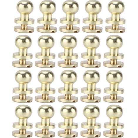 20set Brass Rivets Abrasion Resistance Imitation Gold Luggage Hardware Accessories for Craft Enthusiasts7x6mm (1/5)