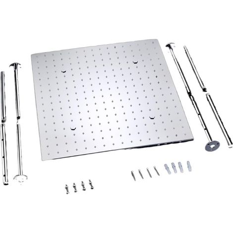 Ensemble de douche mitigeur thermostatique intelli Système de panneau de pommeau de douche carré de 20 pouces for salle de bain, mitigeur inverseur thermostatique, ensemble de douche SPA pluie LED Kit (1/5)