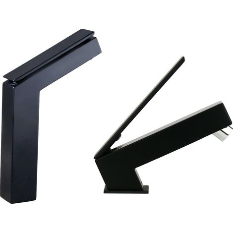 Set di miscelatori per lavabo alto e bidet modello quadro colore nero opaco Mamoli Mendini KITMENDINIK3 (1/3)
