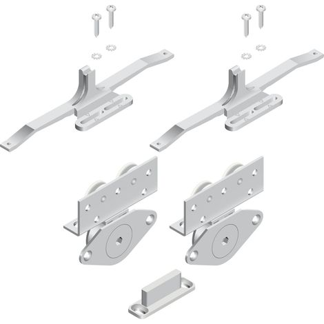 CINETTO PS06 Beschlägegarnitur stufenlos verstellbar Tragkraft 50 kg, 1 türig