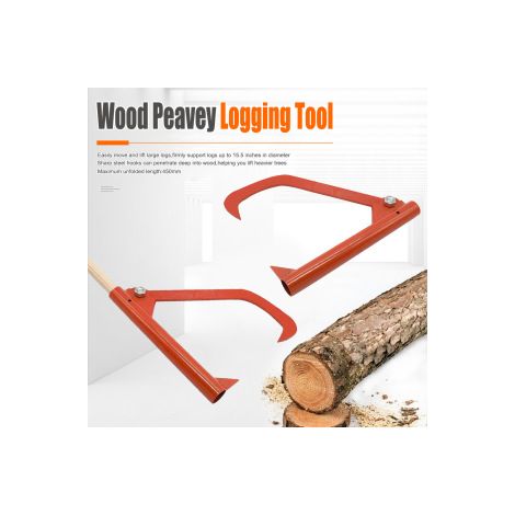 2 rouleaux à bois (Wood Peavey) – Outil de manutention pour déplacer des bûches et grumes – Facilite le chargement de bois de chauffage (1/4)