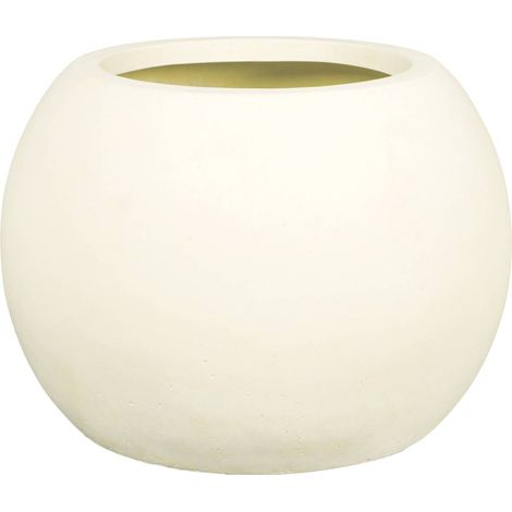 Bac polystone Ø 60 cm H 43 cm Ext. boule crème - dimhaut: H 43 cm - couleur: Sable (1/2)