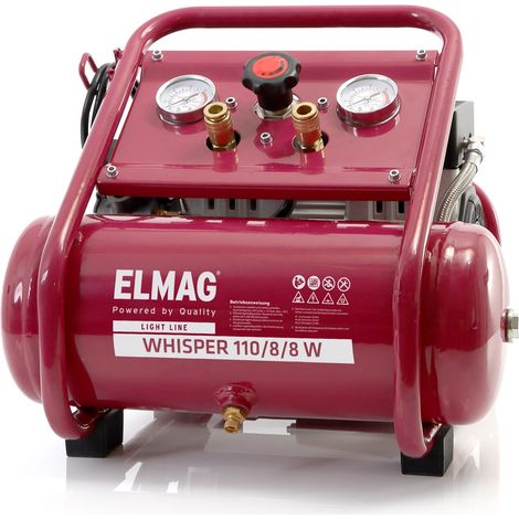 Elmag Flüsterkompressor Whisper 110/8/8 W ölfrei (1/2)