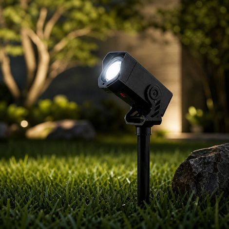 Projecteur LED extérieur jardin, orientable 180°, étanche IP65, éclairage puissant pour arbres et pelouse, installation facile sur piquet