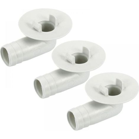 Connettore per tubo di scarico del condizionatore d'aria, raccordo a gomito da 17 mm, ricambio per condizionatori mini-split a finestra, beige, confezione da 3 - Crezuo