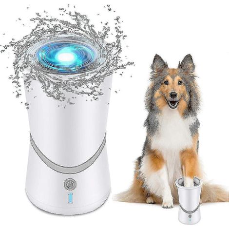 Nettoyeur de pattes électrique portable pour chiens, lave-pattes électrique, lave-pattes rotatif automatique pour chiens boueux (1/5)