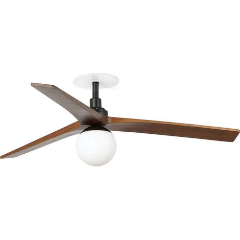 KLIM RECESSED M Ventilatore da soffitto nero/noce E27 TUYA (1/2)