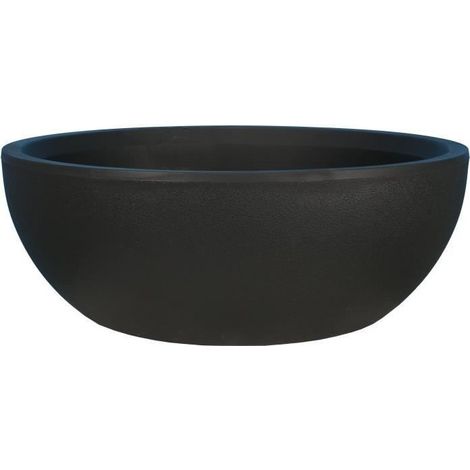 RIVIERA - Vaso a coppa per piante - granito D40 - nero