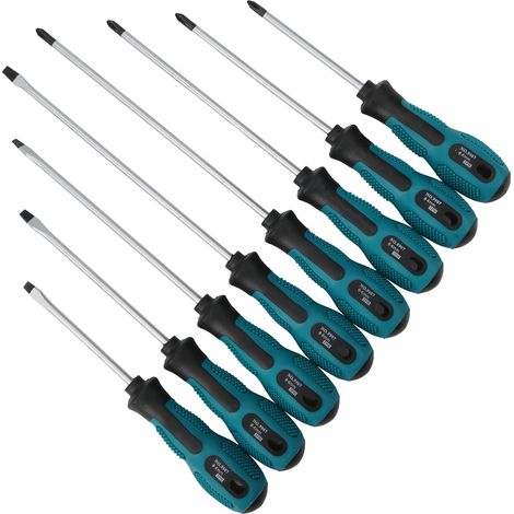 Jeu de tournevis cruciformes pour réparation manuelle, en acier au chrome-vanadium, fournitures industrielles (1/5)