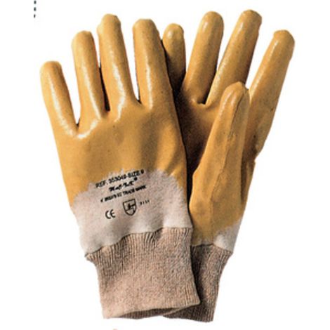 GUANTI NITRILE GIALLO C/POLSO TG.10 Q.TA 12