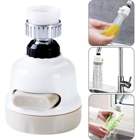 MHY® Accessoires de robinet étincelants, filtre à eau de cuisine, buse filtrante, robinet économiseur d'eau, douche d'appoint - 2pcs (1/4)