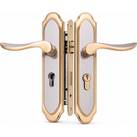 Silent No-Drill Interior Door Lock Titanium (1/5)