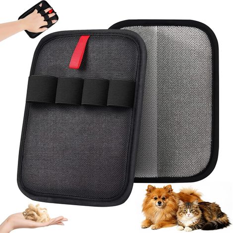Guanto per peli di gatto, Guanto per peli di animali anti-animale su entrambi i lati, Riutilizzabile per la pulizia, Guanto per peli di gatto a quattro dita, Pettinatura su divano, mobili, moquette e (1/5)