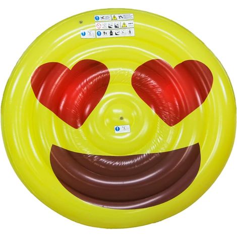 Superflotadores emoji hinchable acuático infantil y adulto colchoneta 150cm (1/5)